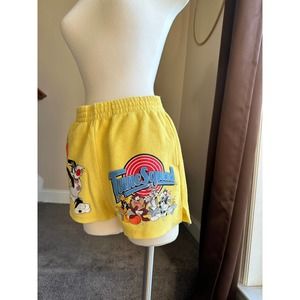 Loony Tunes ribbed yellow corduroy shorts, size small